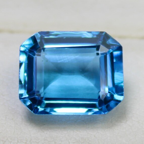 Natural Swiss Blue Topaz Faceted: 4.15 Carat Octagon Shape Cut Gemstone, 10x8x5 mm