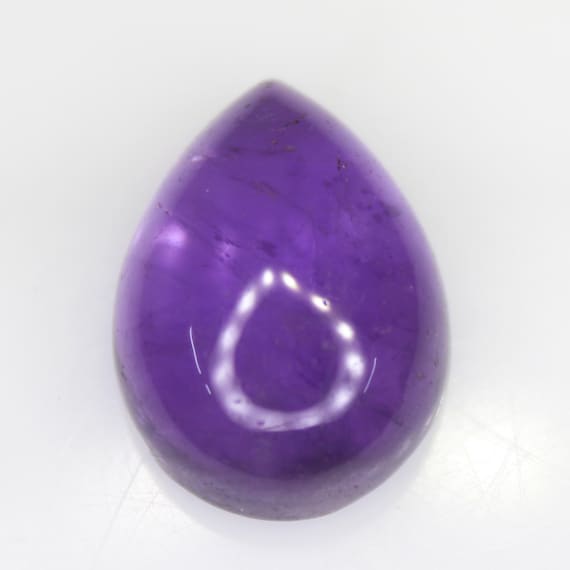 Natural Purple Amethyst Cabochon Piece In Pear Shape 10.70 Carats 16x12x7 mm Size