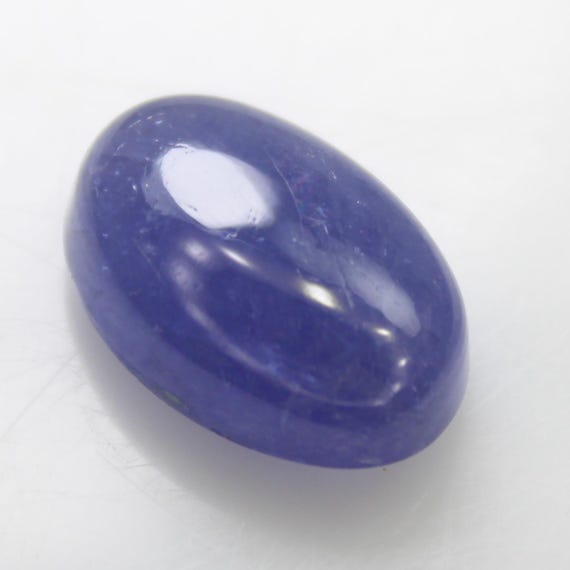 Natural Tanzanite Oval Cabochon: Loose Purplish Blue Gemstone, 9.40 Carat