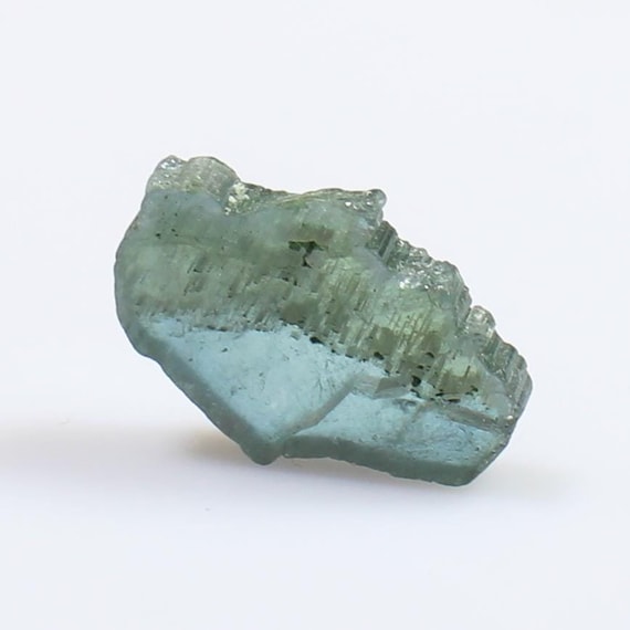 Natural Bi-Color Tourmaline Slice: Blue & Green Gemstone (7.10 Carat)