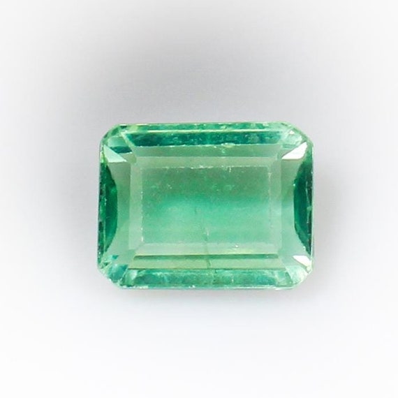 Natural Green Fluorite, Emerald Cut Faceted Gemstone, Size -13x10x7 MM, Weight - 9.85 Cts, Making For Jewelry, Pandent, Ring.