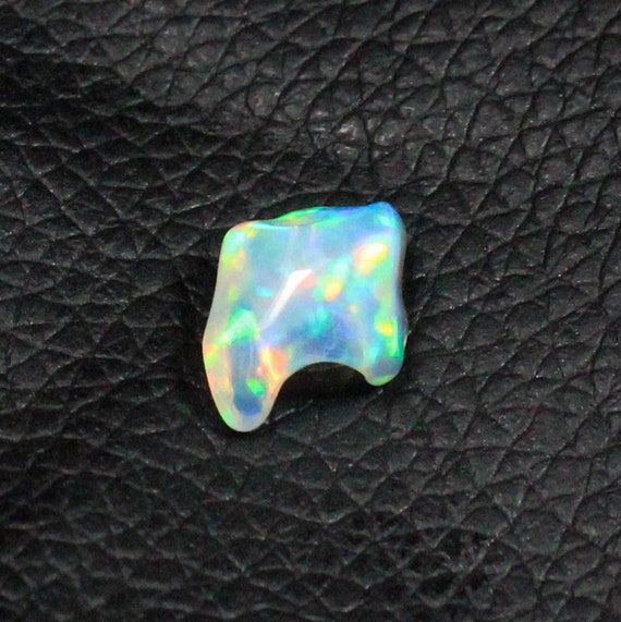 Natural White Fire Ethiopian Opal Polished Tumble For Jewelry Making And Collection 2.30 Carats Piece 12X10X6 mm Size In AAA+ Quality