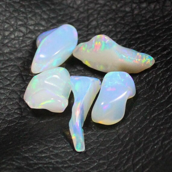 Natural White Opal Rough Lot: 12.20 Carats, 5 Pcs