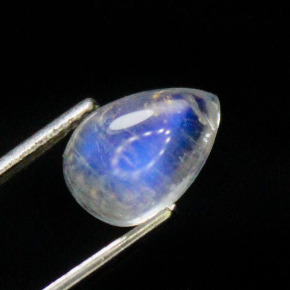 Pear Rainbow Moonstone Cabochon: 2.20 Carat Loose Gemstone