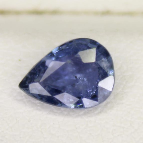 Natural Faceted Blue Sapphire Piece In Pear Shape 0.65 Carats 7x5x2 mm Size