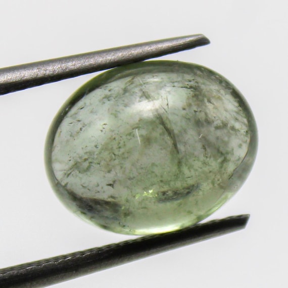 Gray Tourmaline Cabochon In 3.70 Carats, 10x8x5 mm Size For Making Jewelry