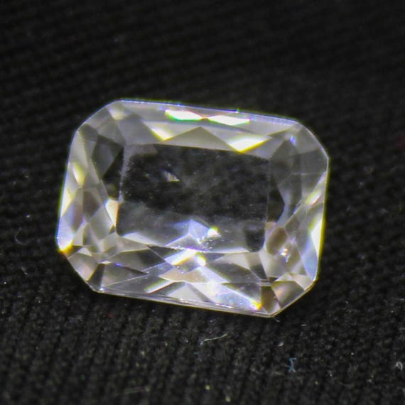 Natural Faceted White Topaz: 2.00 Carat Octagon Shape Gemstone (7x9x4 mm)