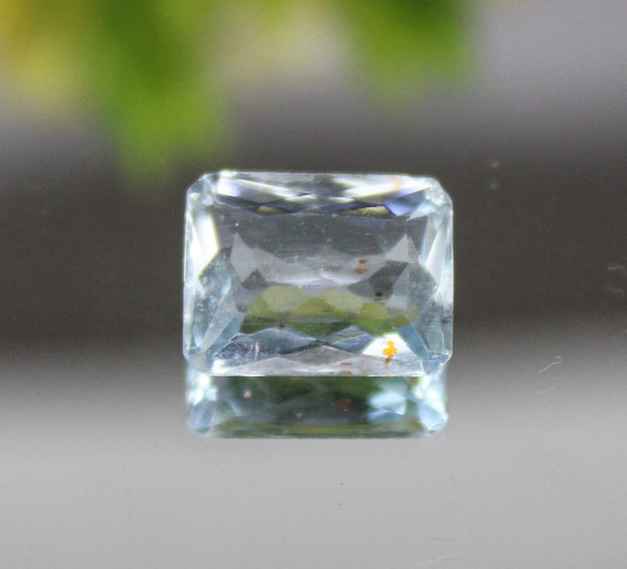 Natural  Faceted Blue Aquamarine, Amazing Rectangle Blue Aquamarine 3.60 Ct Piece,Beautiful Aquamarine Piece,Amazing Quality Stone,11x9x4 MM