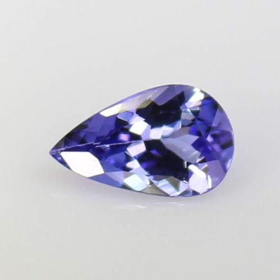 Pear Cut Tanzanite Gemstone: Natural Faceted Blue, 1.00 Carat (6x9x4 MM)