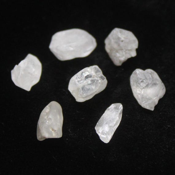 Raw White Zircon Crystals: 14.40 Carats, 8-9mm Rough Gemstones