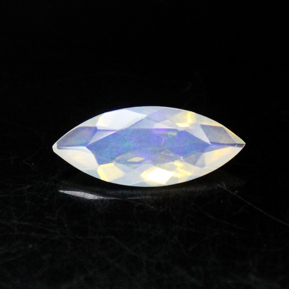 Faceted Ethiopian Opal Marquise: 1.55 Carat Gemstone