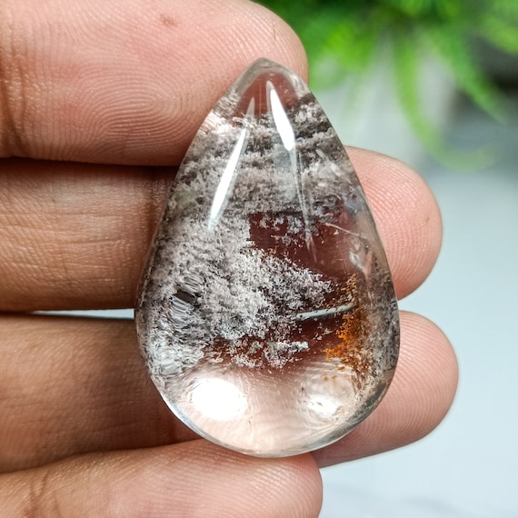 Natural Garden Quartz Cabochoan,Amazing Garden Quartz Stone 64.50 Ct Piece,Beautiful Pear Garden Quartz , High Quality 34X23X13 mm