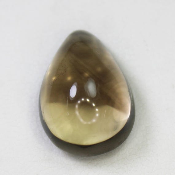 Natural Smoky Quartz Cabochon In Pear Shape For Jewellery Making 18x13x9 mm, 13.95 Carat