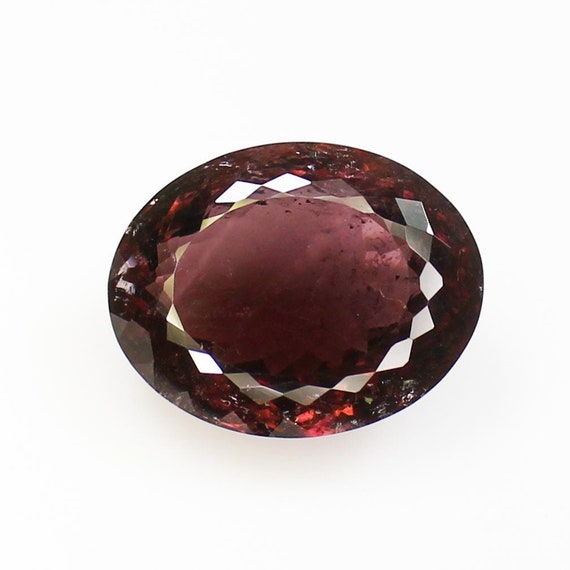 Oval Dark Pink Tourmaline Gemstone: Natural Faceted Stone, 16.45 CTS