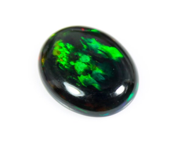 Natural Rare Black Ethopian Opal Cabochoan,Black Opal With Rare Fire 3.90 Ct Piece,Beautiful Oval Black Opal,Amazing Quality 12x15x5 MM