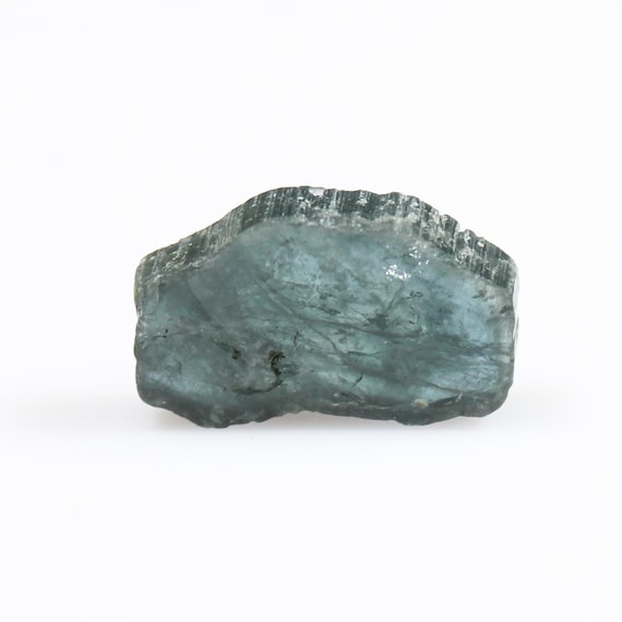 Natural Blue Tourmaline Slice: Polished Gemstone for Jewelry Making (10.00 CTS, 19X12X4 MM)