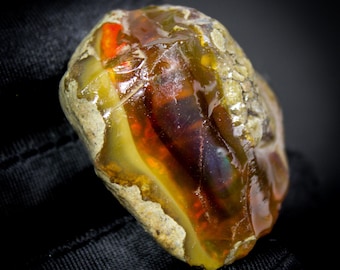 AAA+++ Opal, Specimen Opal Raw, Natural Ethiopion Opal Raw, Rainbow Fire, Opal Rough 38x32x22 mm,128.00 CTS