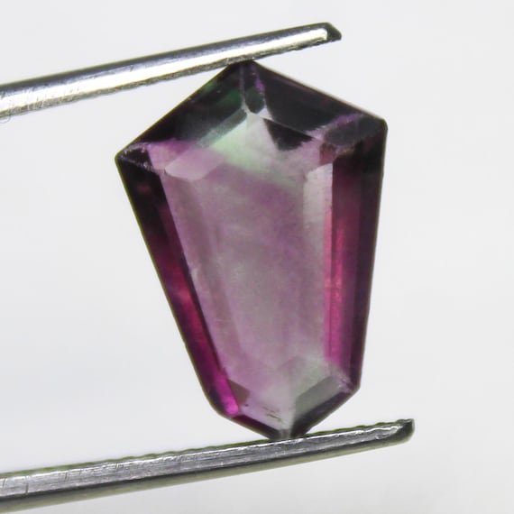 Natural Faceted Multi Colour Fluorite Gemstone : Fancy Shape, 5.40 Carat (15x10x6 MM)