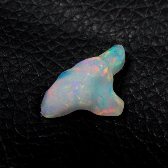 Natural White Fire Ethiopian Opal Polished Tumble For Jewelry Making And Collection 3.65 Carats Piece 18x12x4 mm Size In AAA+ Quality