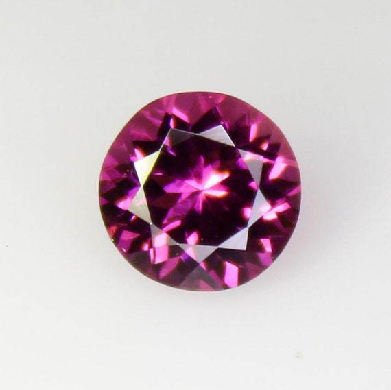 Natural Pink Tourmaline Gemstone: Round Faceted Jewelry Stone (7x4 MM, 1.25 CTS)