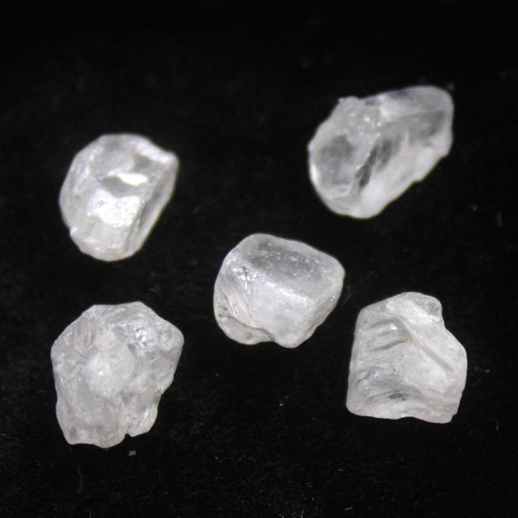 Raw White Zircon Crystals: 16.50 Carats, 8-10mm, Jewelry Making