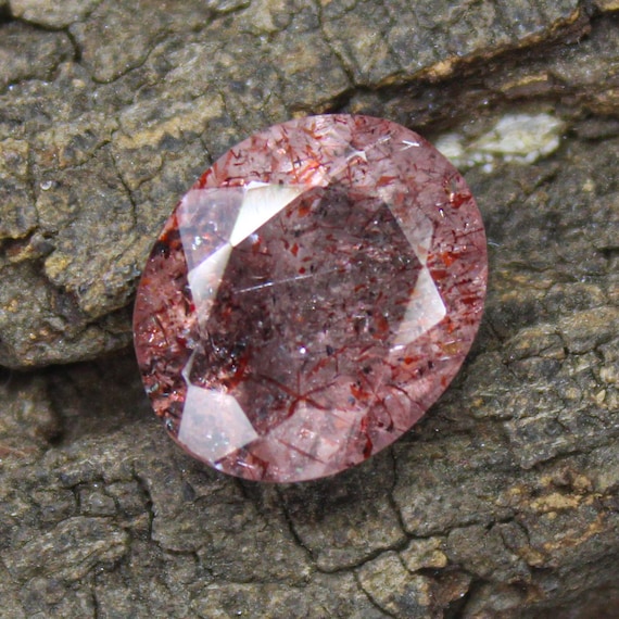 Faceted Red Super Seven Gemstone: Oval Jewelry Making Stone, 3.64 Carats