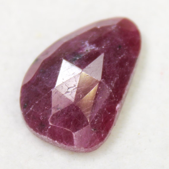 Natural Ruby Rose Cut Gemstone: 18x12x4 mm Pink Jewelry Making Stone