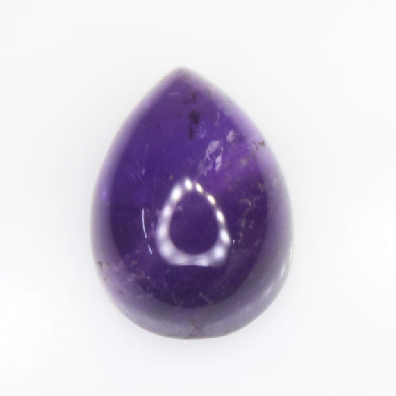 Natural Purple Amethyst Cabochon Piece In Pear Shape 7.15 Carats 14x10x7 mm Size