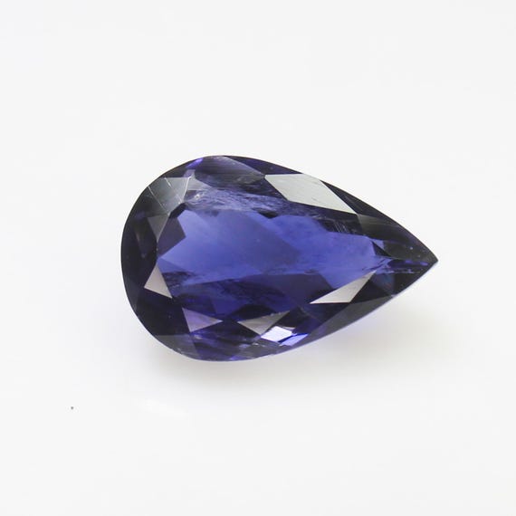 Natural Blue Iolite Gemstone: 5.55 Carat Pear, 15x10x6 mm