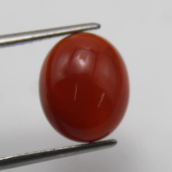 Natural Orange Carnelian Cabochon In Oval Shape Gemstone 4.50 Carat 12X10X5 mm Size