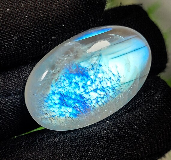 Amazing Quality Natural Rare Rainbow Moonstone Oval,High Quality Of Moonstone For Jewelery Making 46.16 Cts Piece,Huge 29x18x9 mm Moonstone