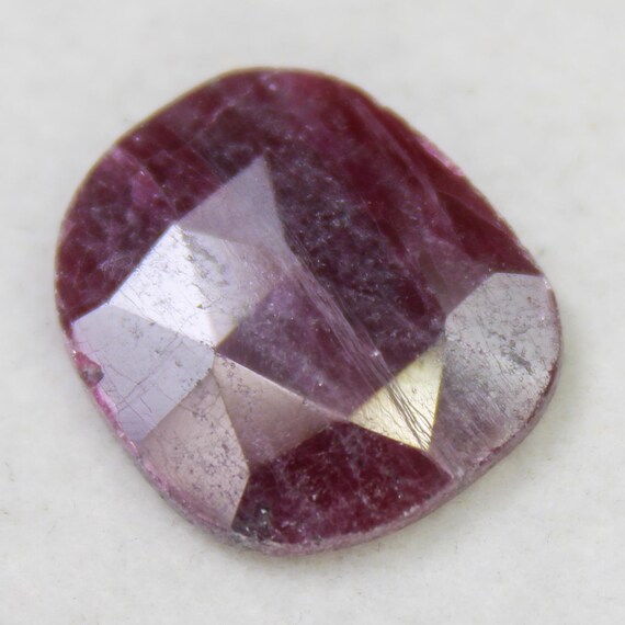 Natural Pinkish Red Ruby Rose Cut Gemstone: 15x13x2 mm Pink Jewelry Making Stone