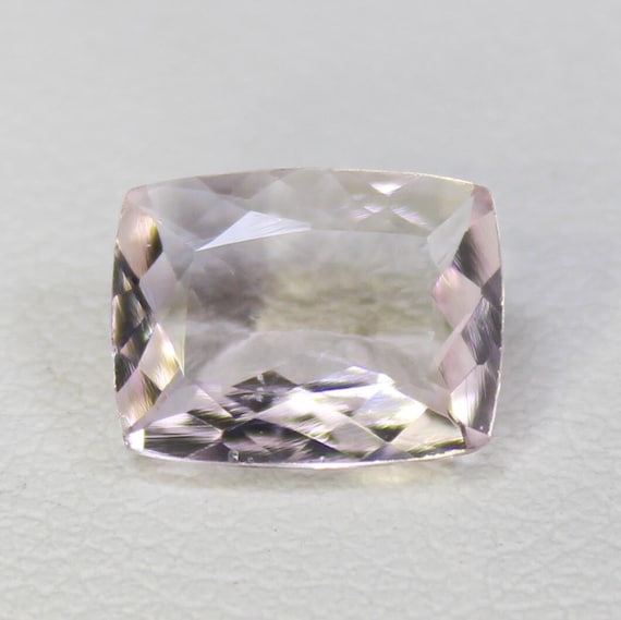 Faceted Pink Morganite Gemstone: Cushion Cut, 1.50 Carats