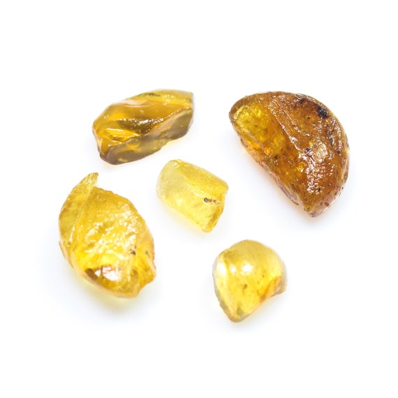 Natural Amber Raw 5Pcs Lot ,Raw Amber, Raw Amber Stone , Rough Amber , Amber Specimen , Natural Amber , Amber Crystal ,14.00Cts, 9mm - 19mm