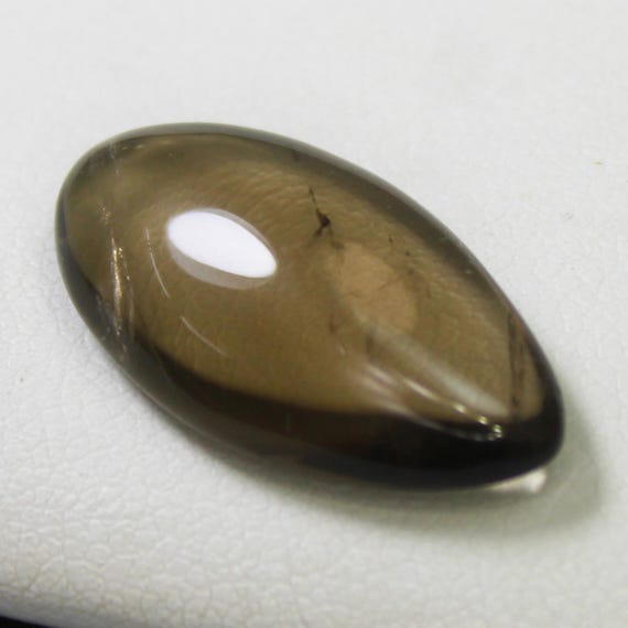 Natural Smoky Quartz Cabochon In Pear Shape For Jewellery Making 22x11x5 mm, 9.20 Carat
