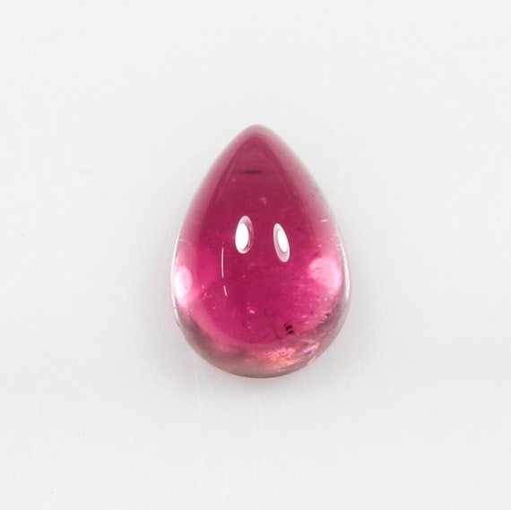Pink Tourmaline Pear Cabochon: Natural Gemstone for Jewelry (10x7x5 MM, 3.15 CTS)