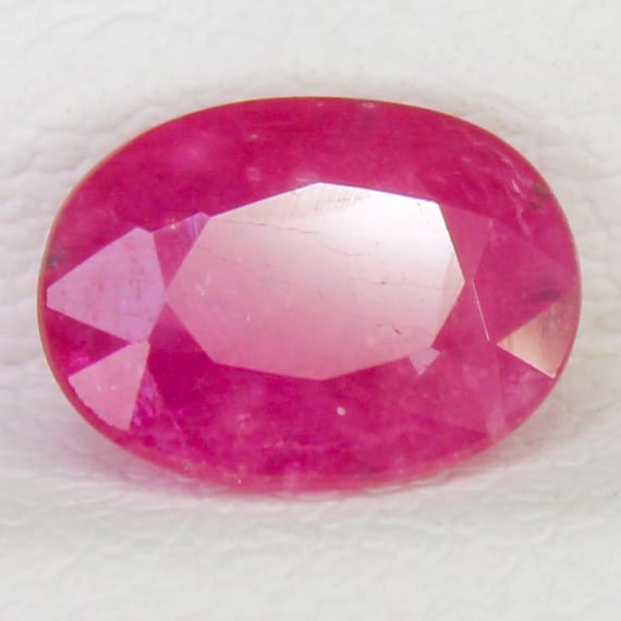 Natural Pink Ruby Faceted Gemstone: (8x6x2 mm 1.05 Carat) Jewelry Making Stone