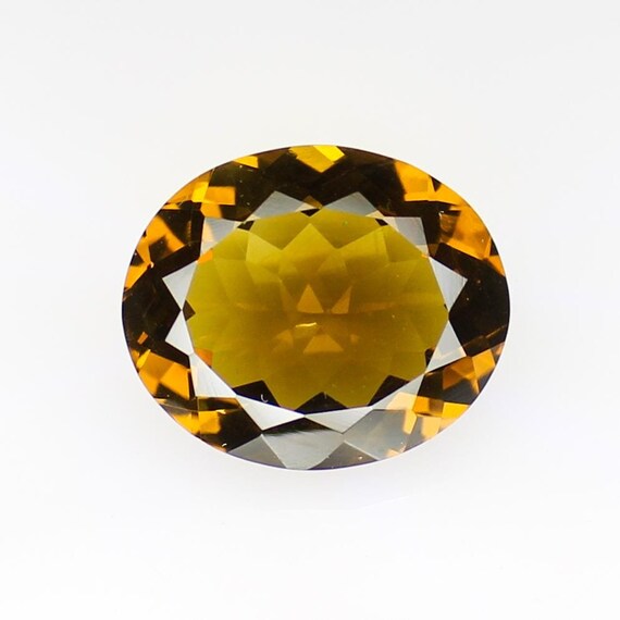 Natural Faceted Honey Quartz In Oval Shape Yellow Honey Quartz 15X13x7 MM 8.25 Carats Quartz Gemstone For Making Jewelry Ring ,Pendent