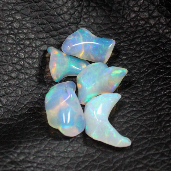 Natural White Opal Rough Lot: Raw Gemstone for Tumbling (5 Pcs, 12.90 Carats)