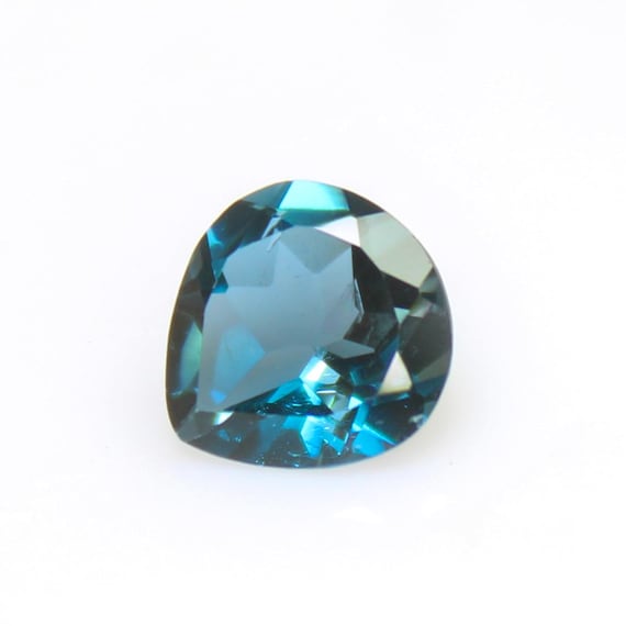 Faceted London Blue Topaz Heart: 1.70 Carats, 8x8x4 mm