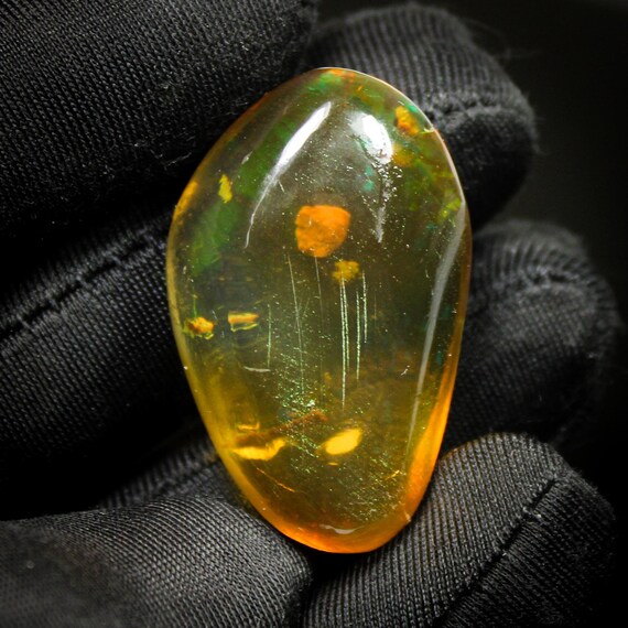 Welo Fire Opal Tumble, Opal Raw,Natural Specimen Opal, Opal Smooth Polished Raw, Opal Crystal, Opal Rough 47.00 Carats, 34x21x12mm