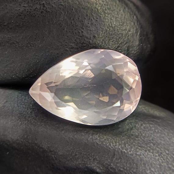 Faceted Pink Rose Quartz Pear Shape: 7.65 Carats