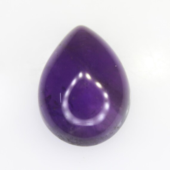 Natural Purple Amethyst Cabochon Piece In Pear Shape 9.60 Carats 16x11x7 mm Size