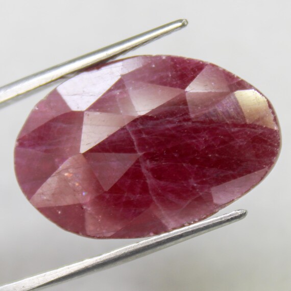 Natural Ruby Rose Cut Gemstone: 23x16x3 mm Pink Jewelry Making Stone