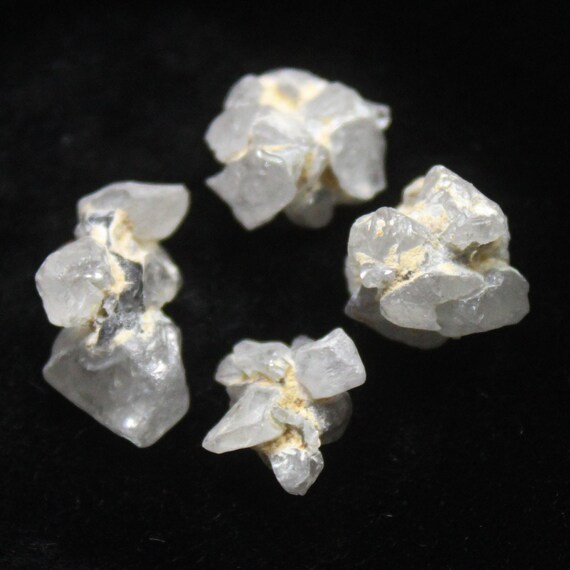 Raw White Zircon Crystals: Rough Gemstones, 22.30 Carats Total