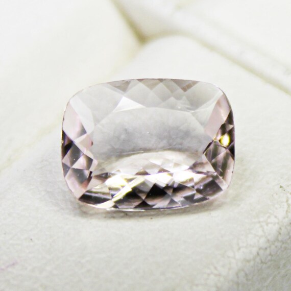 Natural Pink Morganite Gemstone: 1.35 Carat Cushion, 9x7x3 mm Size