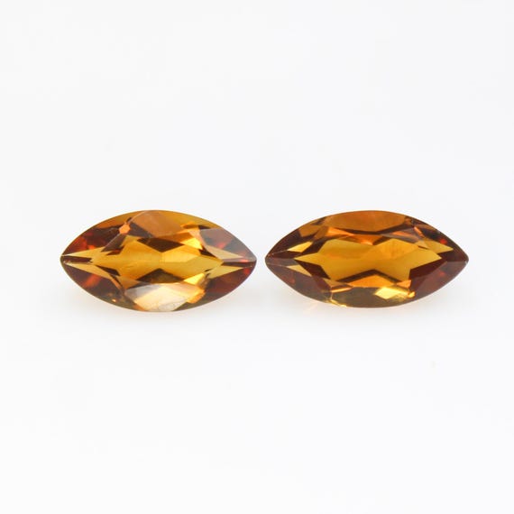 Natural Yellow Citrine Marquise Pair: 2.00 CTS Gemstones