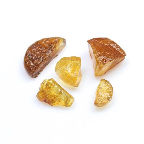 Amber Raw Lot ,Natural Raw Amber, 5Pcs Raw Amber Stone , Rough Amber , Amber Specimen , Natural Amber , Amber Crystal ,13.00Cts, 5mm - 20mm