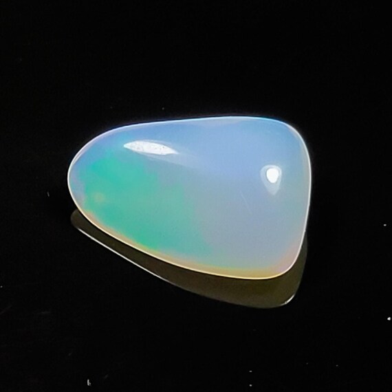 Natural Fire Opal Tumble, White Ethiopian Opal Tumble, 1.55 Carats, 14x9x5 MM Polished Opal, Loose Gemstones, October Birthstone