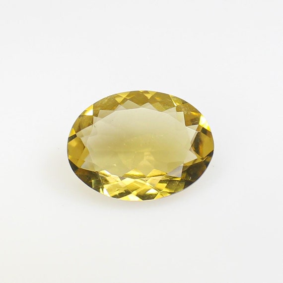 Natural Faceted Honey Quartz In Oval Shape Yellow Honey Quartz 15x11x5 MM 5.35 Carats Quartz Gemstone For Making Jewelry Ring ,Pendent